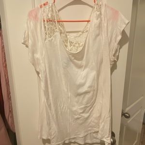 Top with lace back